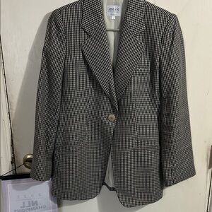 Armani Collezioni Black and White Checkered Blazer-sz 4